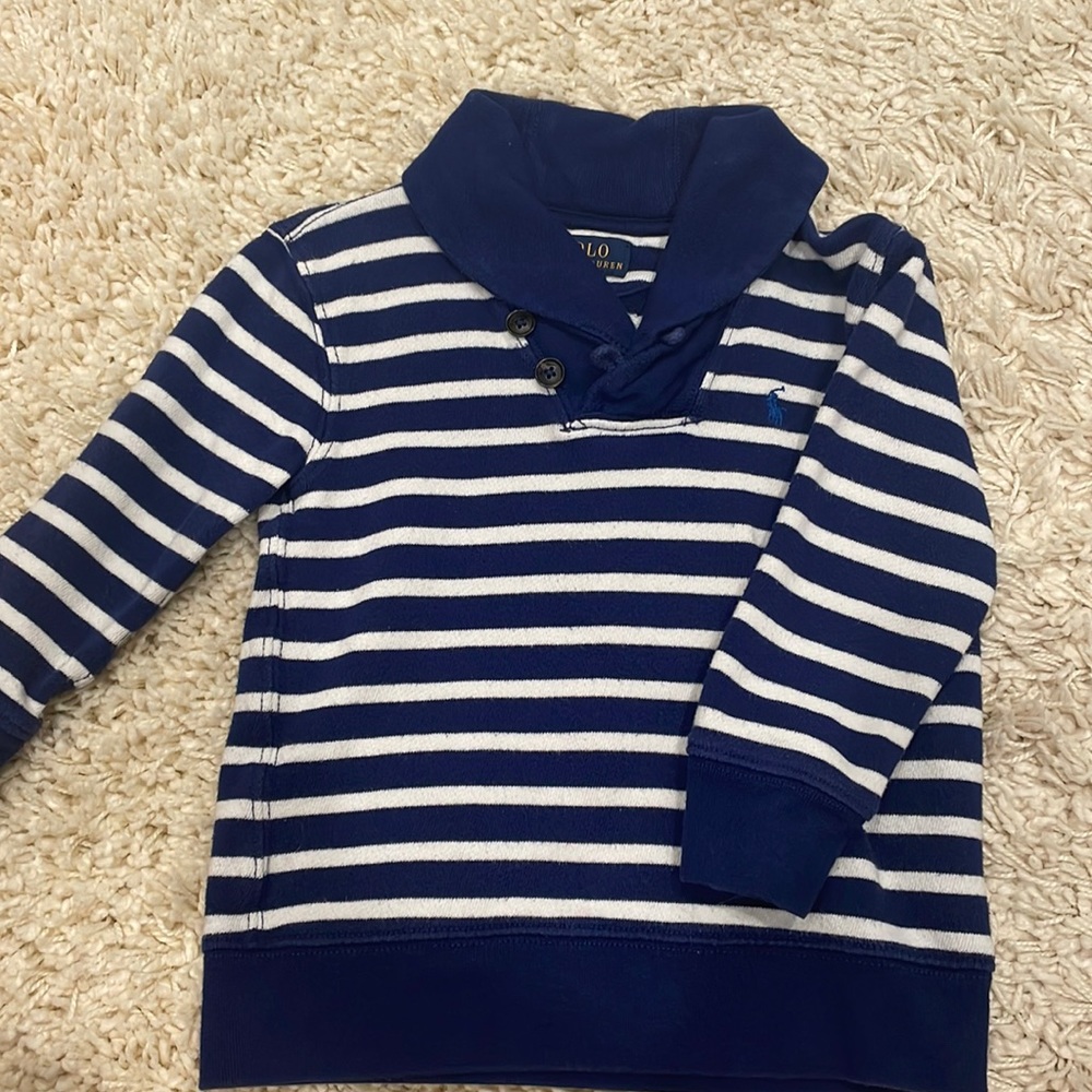 Ralph Lauren striped collared sweatshirt